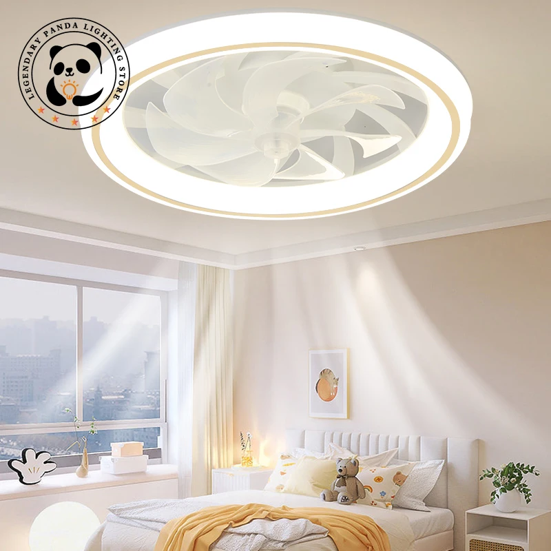 

Modern Minimalist Ceiling Fan Lights Designer Hollow Out Living Room Bedroom Study Home Intelligent Remote Control LED Fan Light