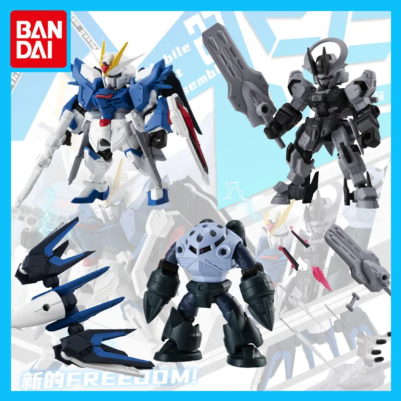 

Bandai Original Genuine GUNDAM Gashapon Ensemble RISING FREEDOM Collectible Model Ornaments Action Figure Toys for Boys Gift