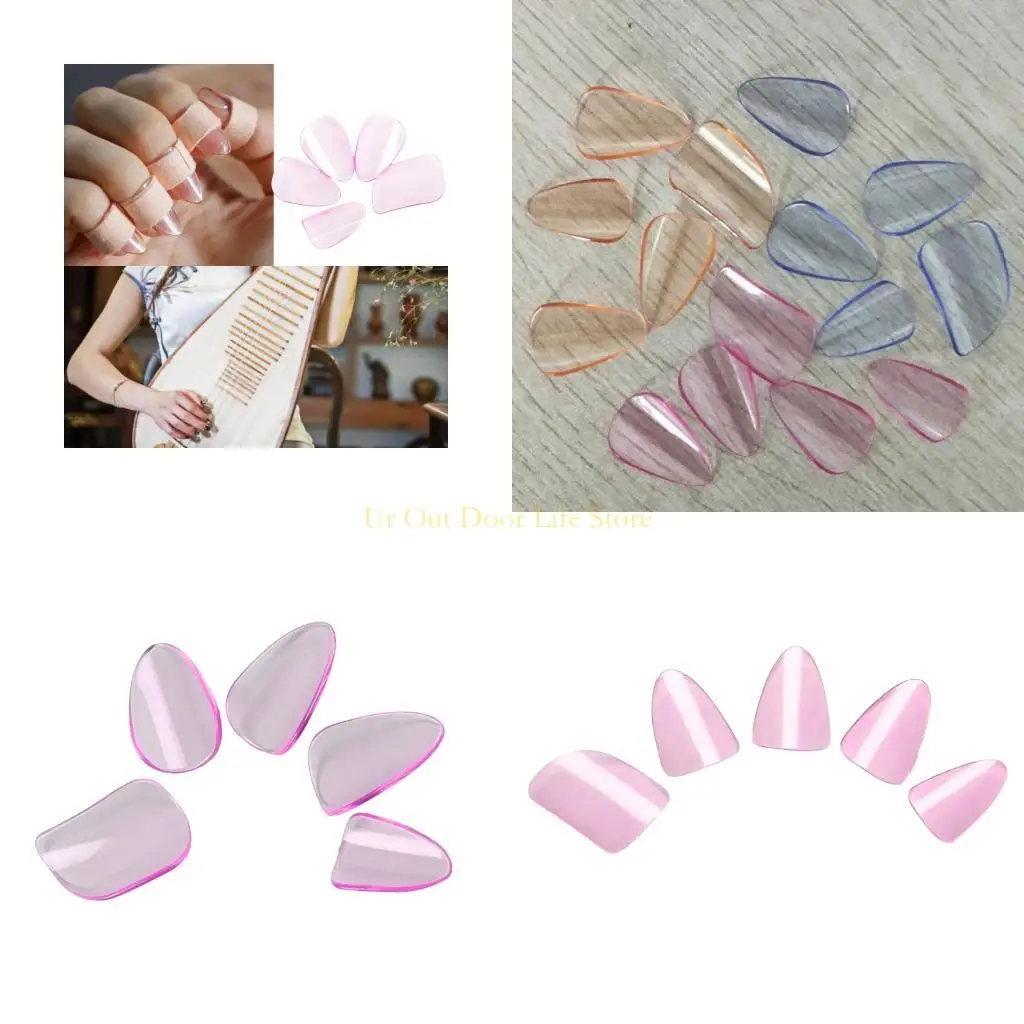 77UF 5Pcs Comfortable Wear Pipa Nails Pipa Picks For Traditional And Modern Performances And Ready To Playing Design
