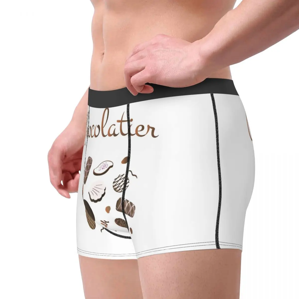 Boxer Underpants Shorts Chocolatier Chocolate Candies Panties Men Breathable Underwear for Homme Man Boyfriend Gift