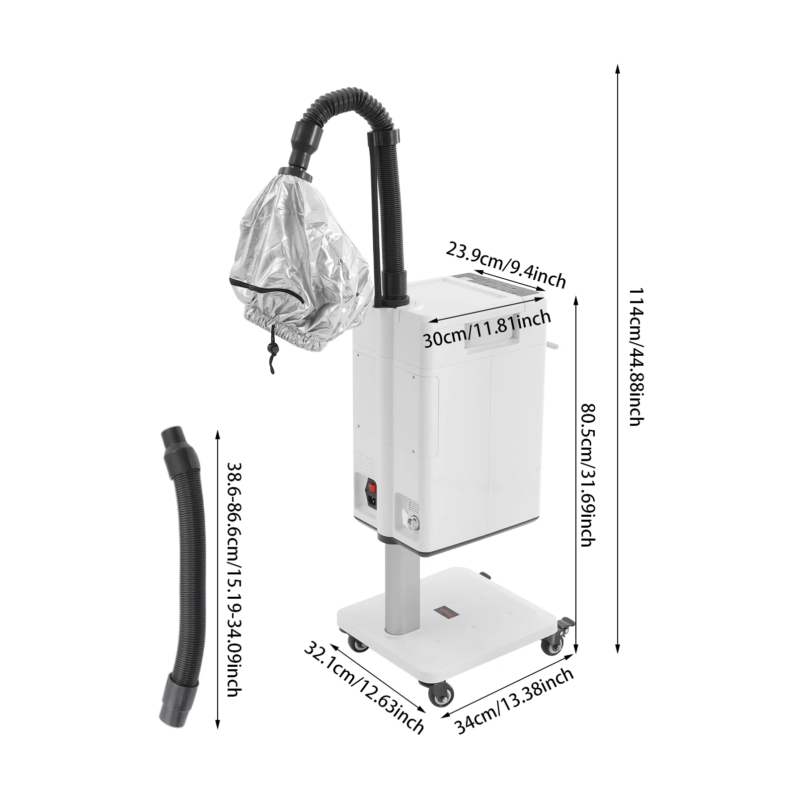ماكينة بخار الشعر نانو مع 6 خيارات و6 أوضاع، شاشة LCD، 500 وات، حامل أيوني احترافي ساخن، للعناية بالشعر، والعناية بفروة الرأس