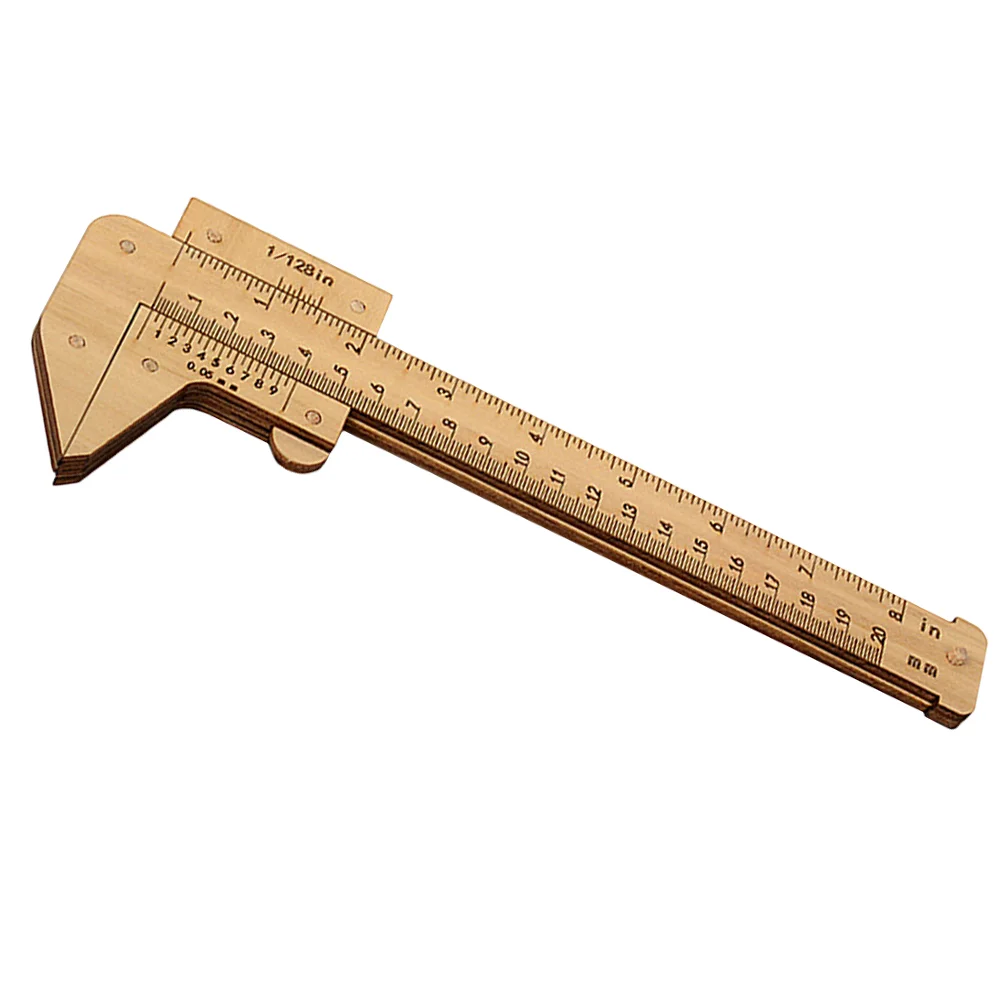 

Wooden Carved Inch Double Scale Student Vernier Ruler Straight Rulers Portable Painting Toy Learning Drawing Kids Office