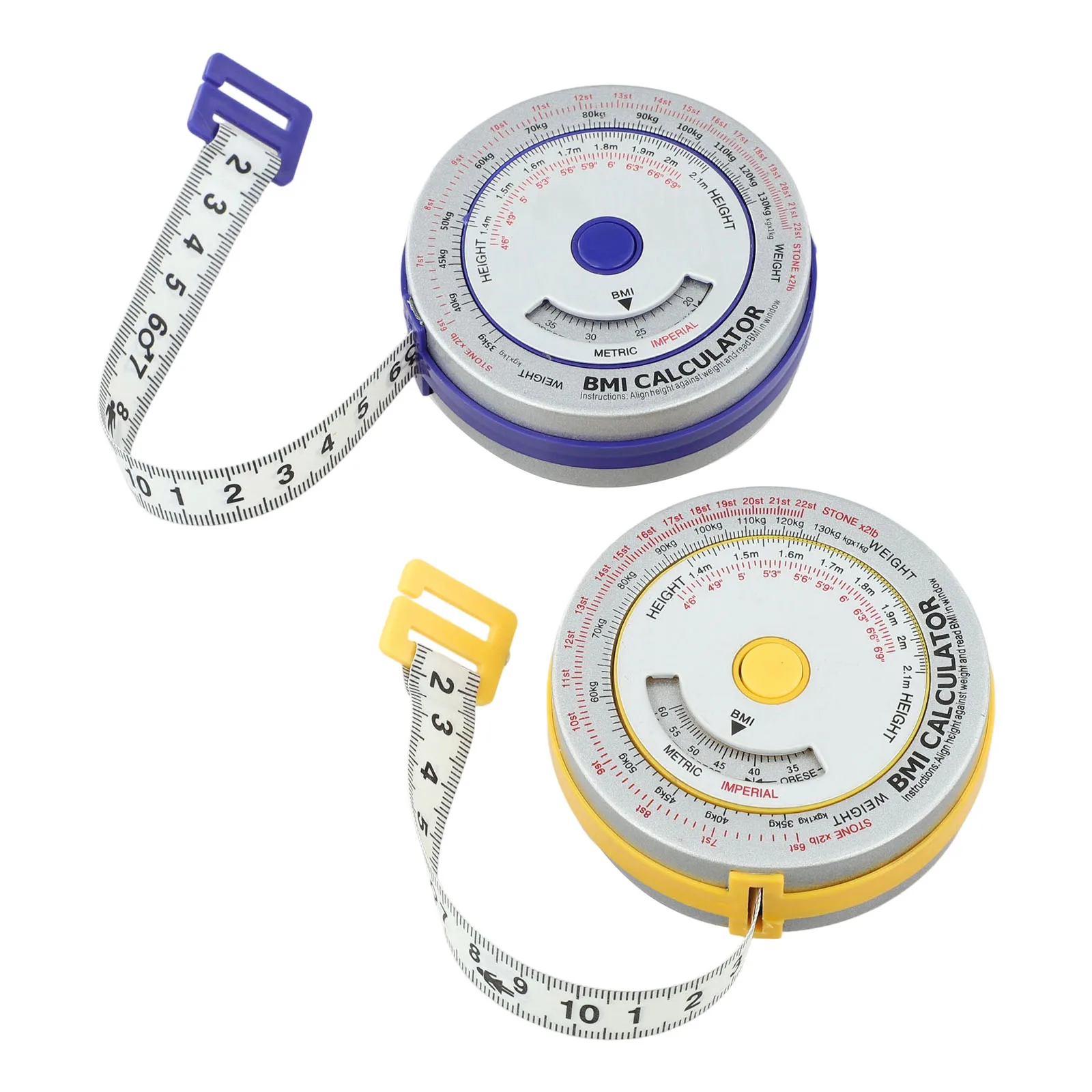 2PCS 1.5m Small Tape Measure Portable Student Soft Leather Three Measurement Clothes Automatic Recycling Measures Tools