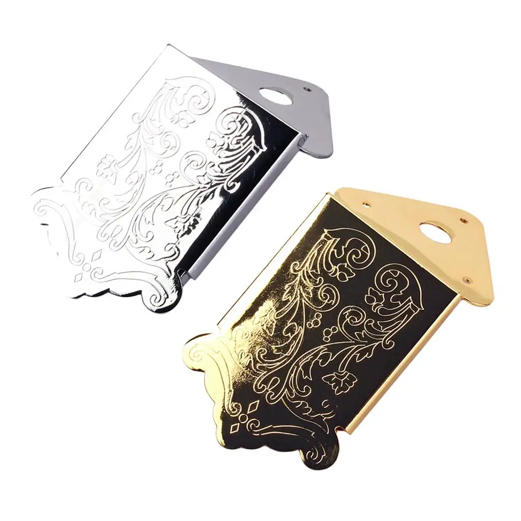 Metal Mandolin Tailpiece Bridge Triangle Design for Acoustic Guitar Pegs Cigar Box Guitar Accs