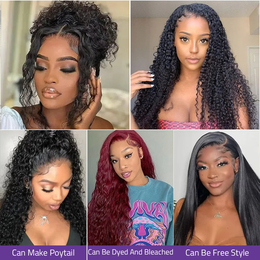 200% Density 13x6 Hd Lace Frontal Wigs Brazilian 34 38 Inch Deep Wave Human Hair 5x5 Lace Front Wig For Black Women Pre Plucked image 3