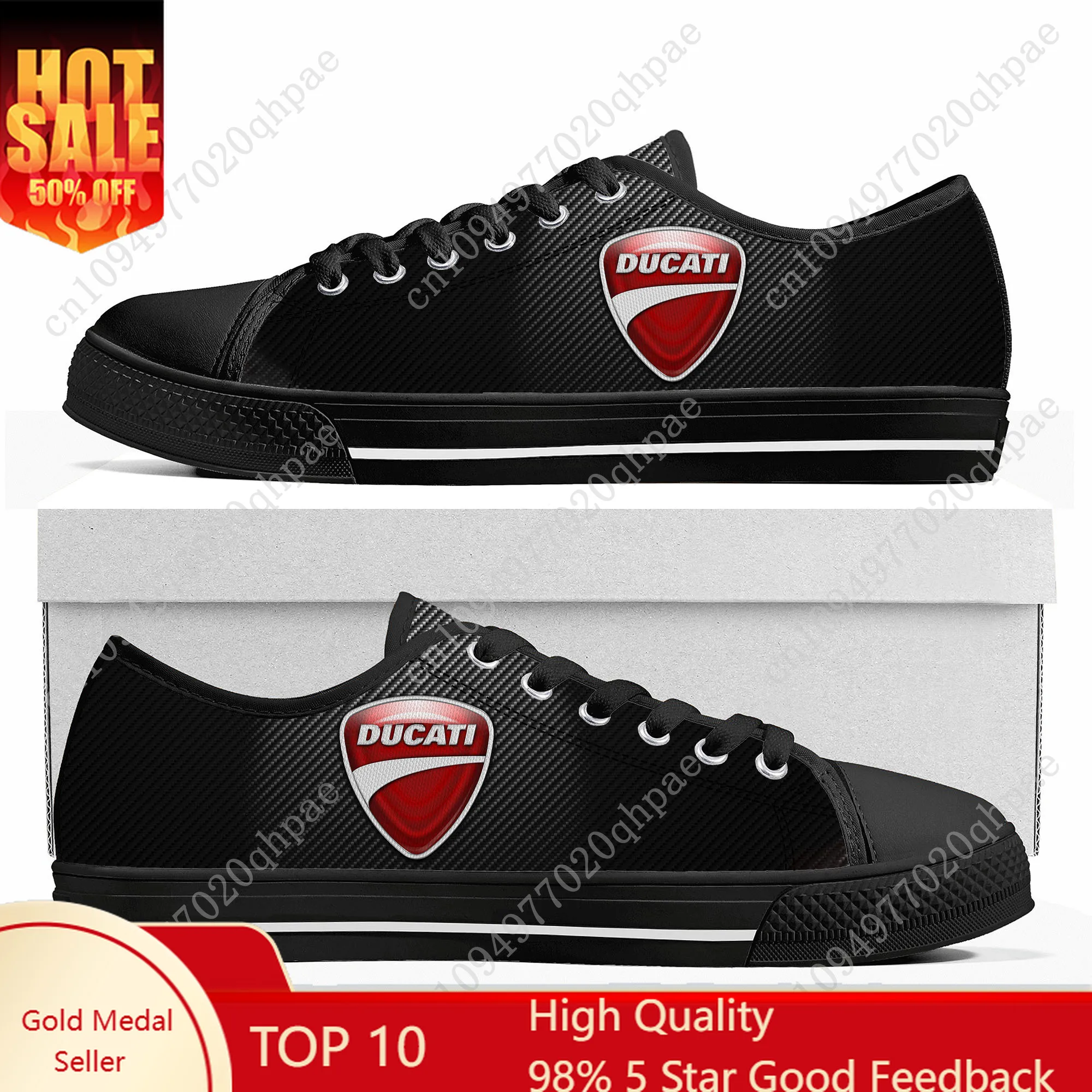 

D-Ducatis Low Top Sneakers Mens Womens Teenager High Quality Breathable Canvas Sneaker 3D Print Casual Shoes Personalized Shoe