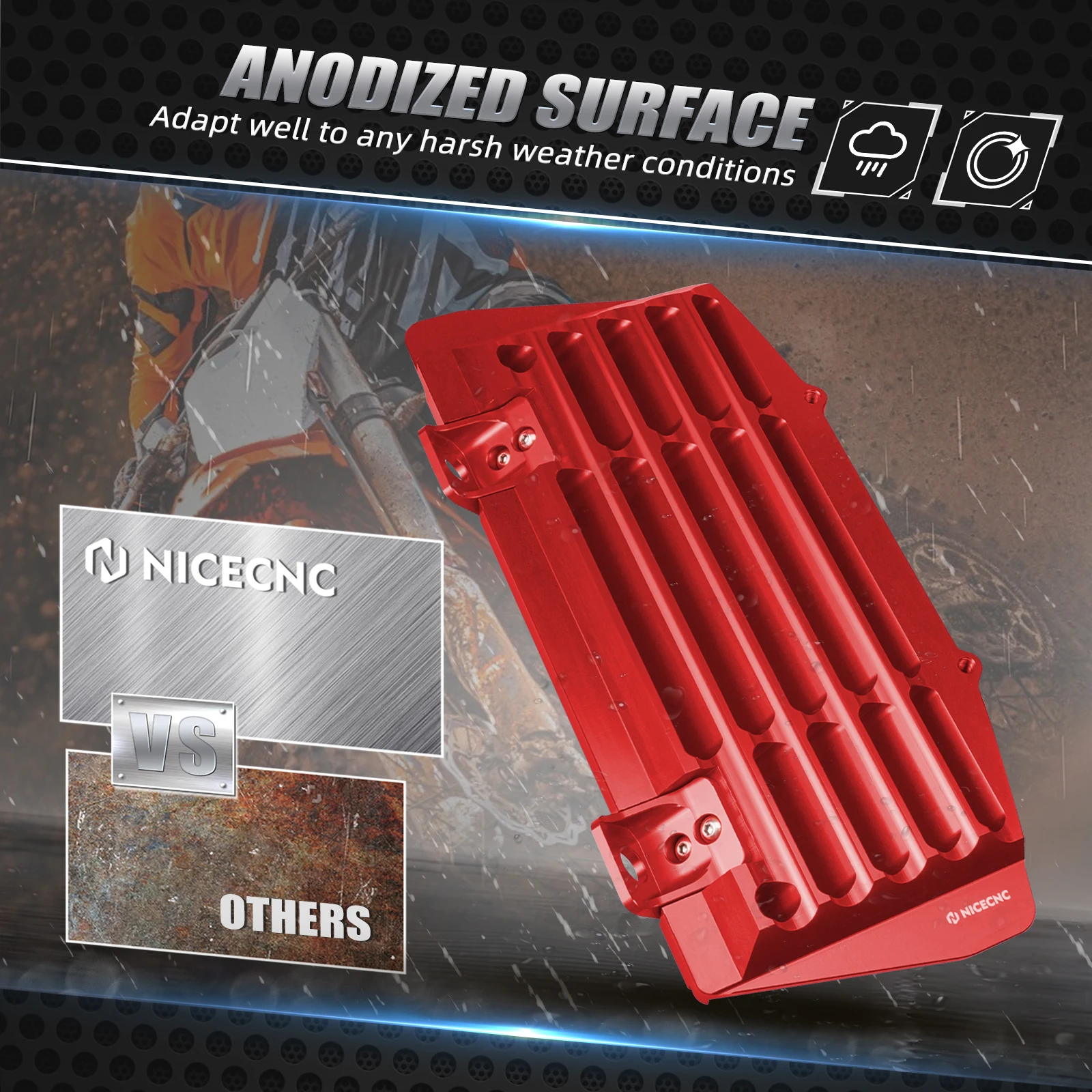 ل GasGas EC 300 2021-2023 EC 250 EX 250 EX 300 MC 125 MC 250F ECF EXF المبرد الحرس ل KTM EXC 300 ل Husqvarna TE 300 #6