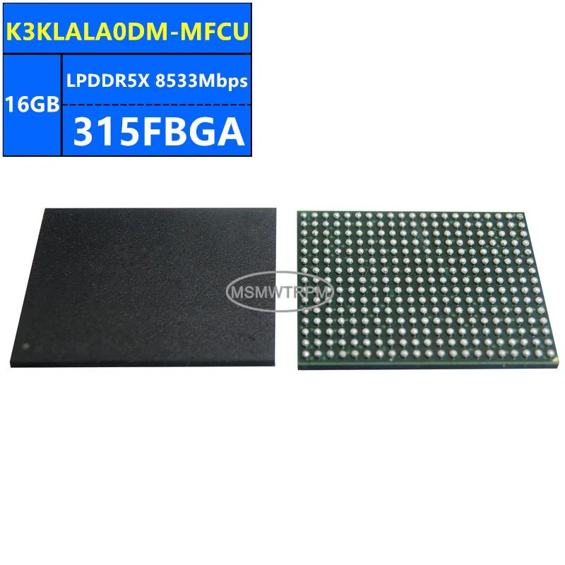 K3KLALA0DM-MFCU H58G78BK8VX114R H58G78BK8VX114N H58G78BK8QX114R LPDDR5X 16GB 8533Mbps 315FBGA 128Gb Układ pamięci IC Zintegrowany Ci