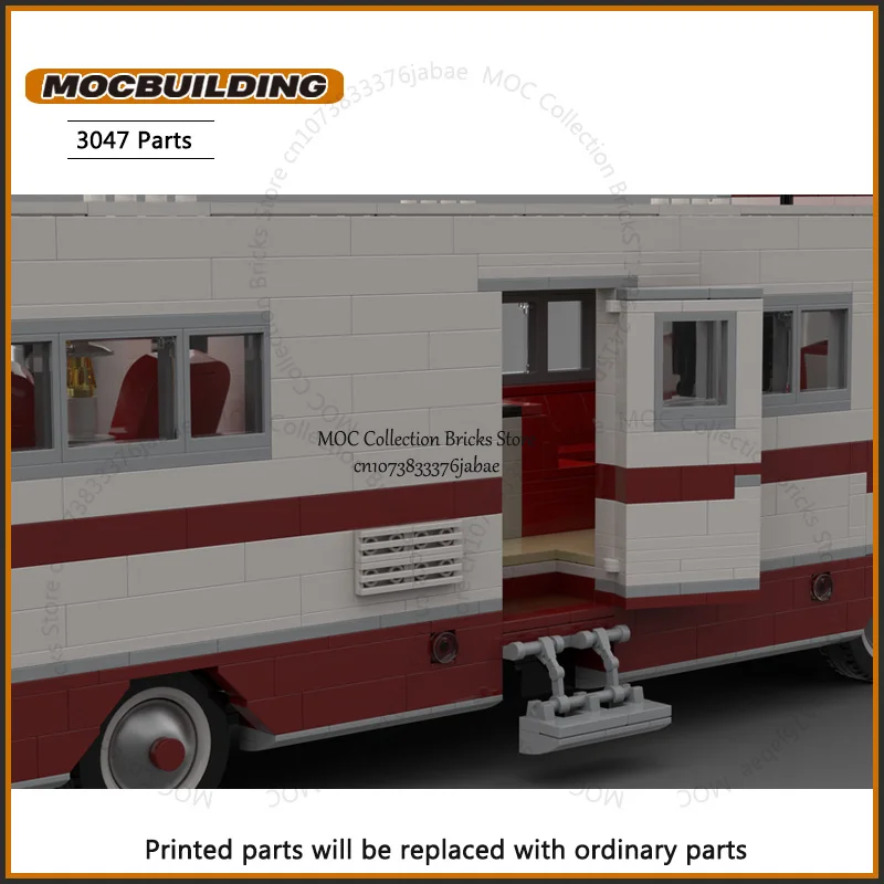 

Truck Moc Building Blocks 1973 Winnebago Chieftain II City Bus Model Technology Creative Educational Display Toys Xmas Gift