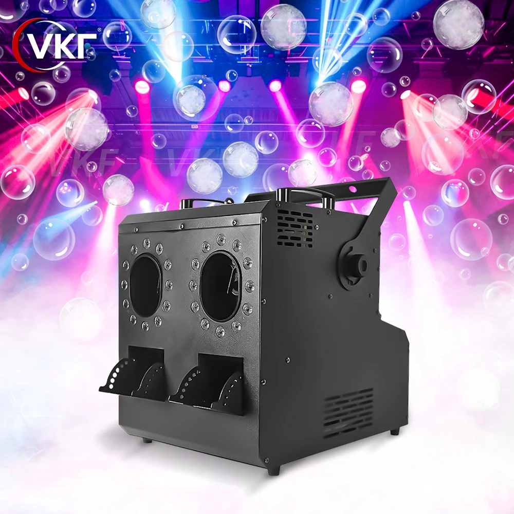 

Double Hole 1500W LED Smoke Bubbles Machine Wedding Party DMX 512 Control Stage Special Effect Bubble Machine for DJ DISCO Bars