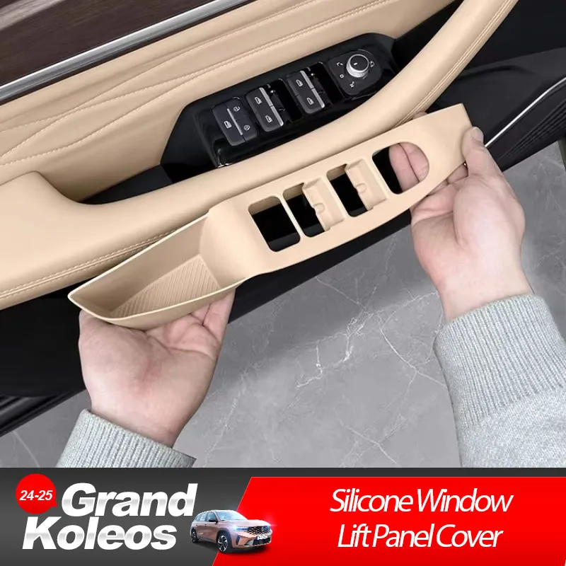 

For Grand Koleos/Geely Monjaro 21-2025 Silicone Window Lift Panel Cover, Four-door Lift Panel Protective Pad Mat Interior Decor