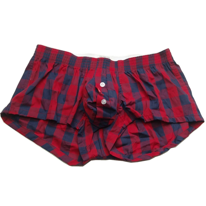 

3PC/LOT Underwear Men Boxertshorts Home Short Plaid Cueca Masculina Men Boxer Sexy Underpants Ropa Interior Hombre Boxer Para