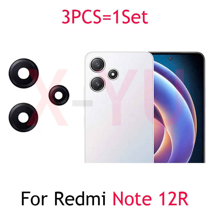 

1 комплект для Xiaomi Redmi Note 12R Pro Задняя крышка объектива камеры стеклянная крышка с клейкой наклейкой запасные части