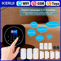 KERUI Wireless Home Security Alarm System Alexa WiFi GSM House Alarm Kit with Motion Sensor Detector Tuya Smart/Smart Life G12