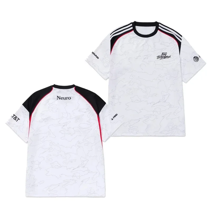 

Esports Club 100 Thieves 2025 New Jersey League of Legends Valorant APEX Pro League Uniform Fan T-shirt Custom