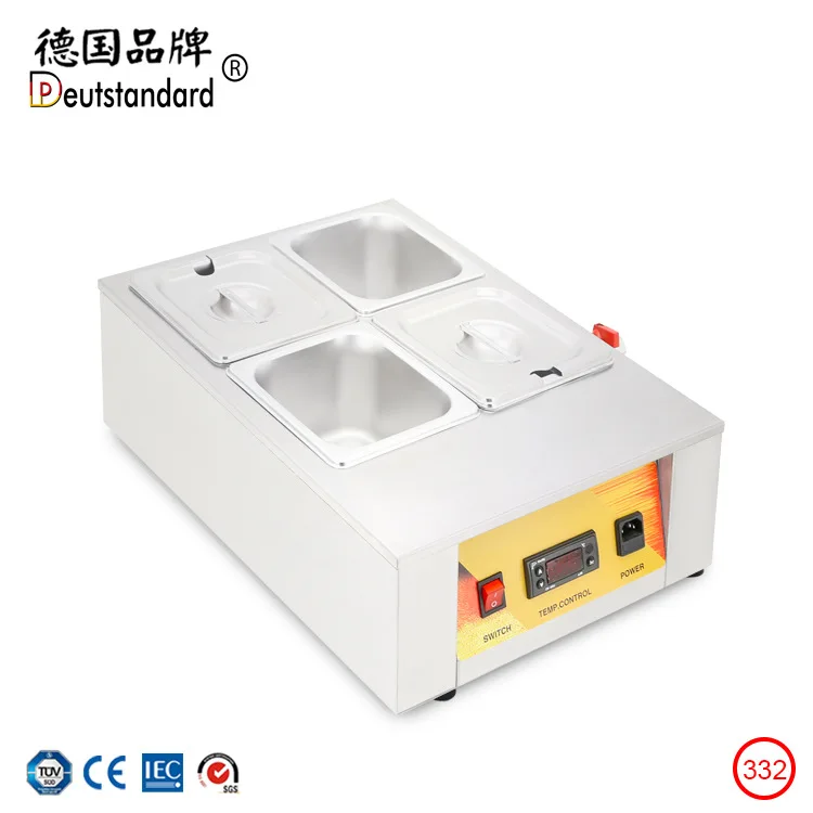 Melting Machine Furnace Commercial 4-cylinder Chocolate Melting Pot 4-cylinder Hot Chocolate Melting Water-proof Heating