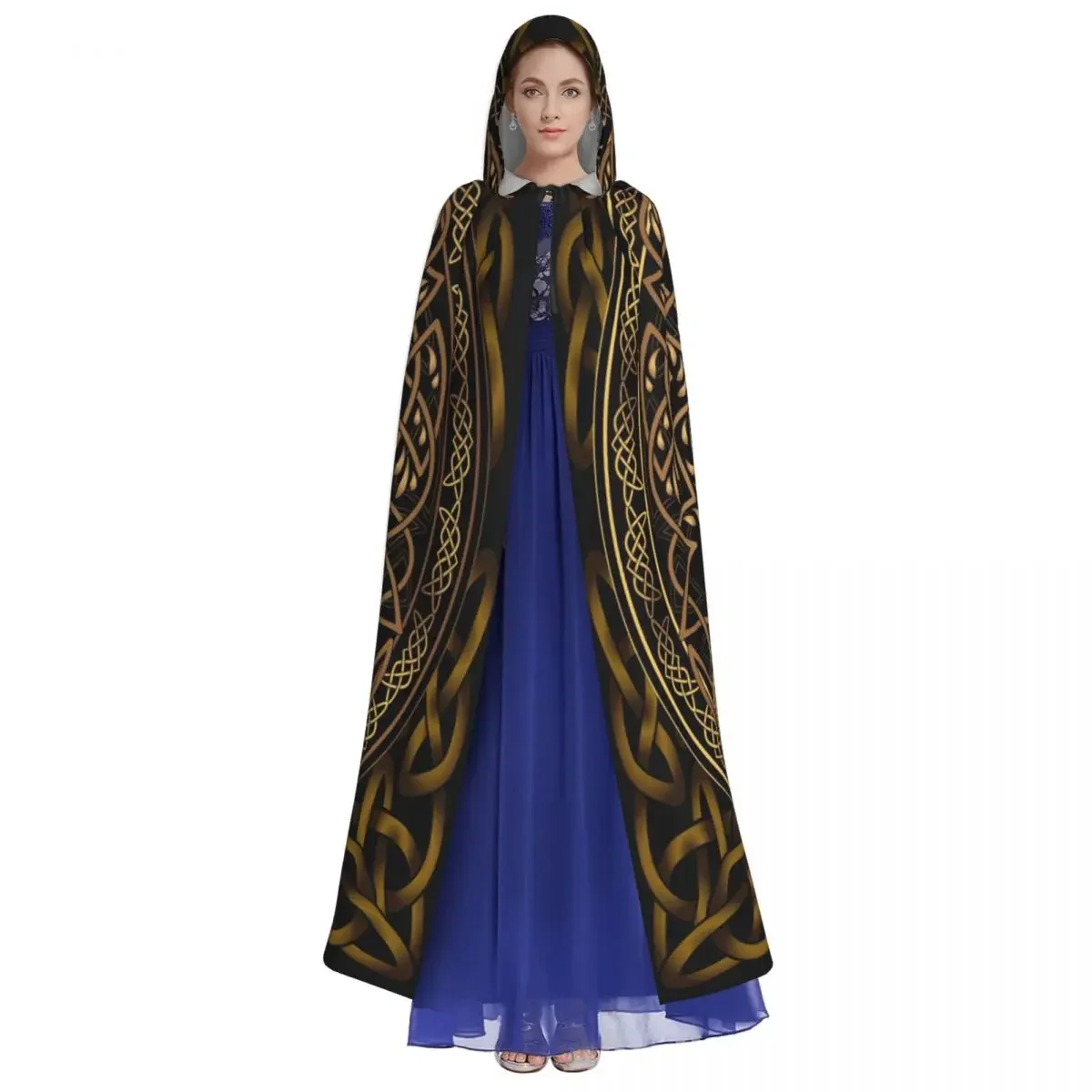 Long Cape Cloak Yggdrasil Raven Hooded Cloak Coat Autumn Hoodies