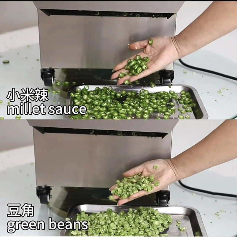 

Stainless Steel Cilantro Green Onion Cutter Machine With The Blades Chili Bean Chopper Vegetable Slicer Dicing Machine