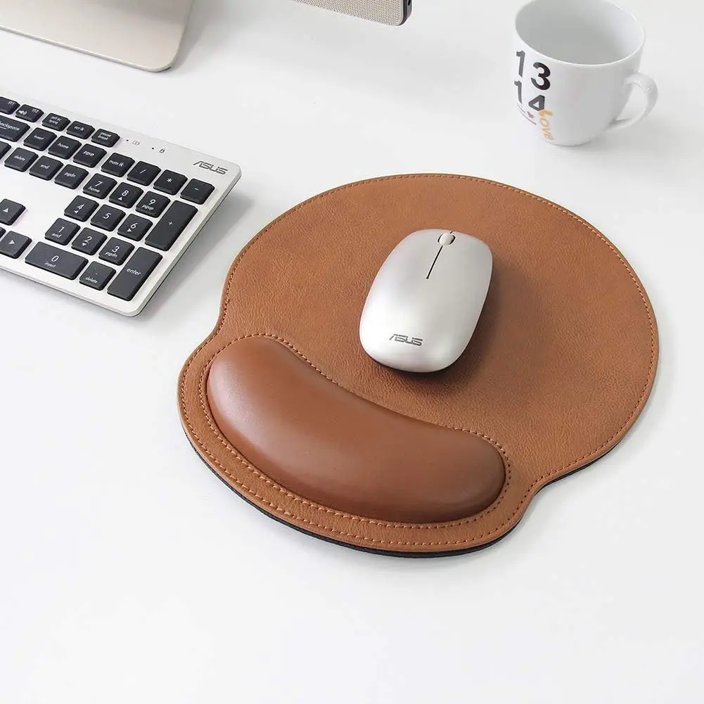 Podkładka pod mysz z podparciem nadgarstka, ergonomiczna podkładka pod mysz z pianki memory, komfortowa podkładka pod mysz do komputera, łagodząca ból przy pracy. — zdjęcie produktu 6