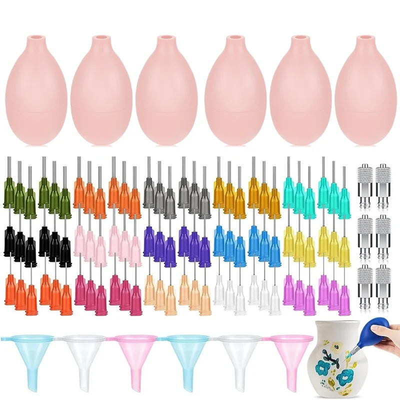 

Надежные бутылки 108 шт. для глиняных керамических инструментов, бутылки с защитным прицепом для керамики, набор из 6 прецизионных аппликаторов