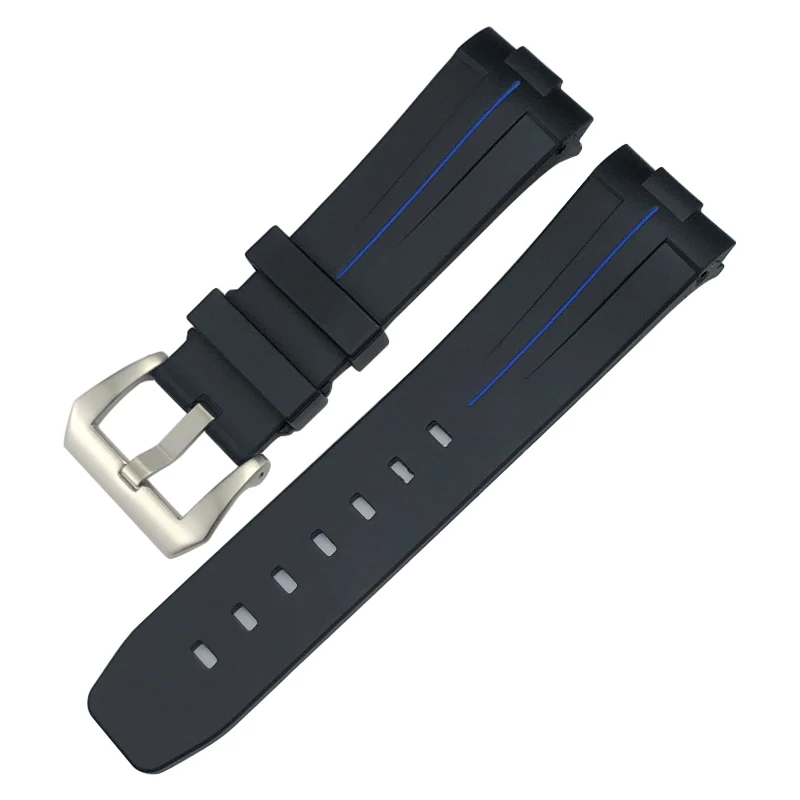 96.PANERAI用 24mm-22mm Curved End Rubber Watchband 22mm 24mm Fit for Panerai LUMINOR