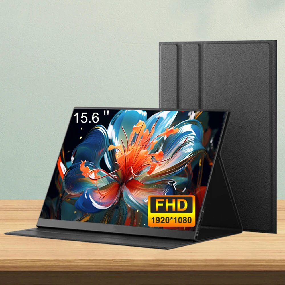 شاشة محمولة 15.6 بوصة FHD 1080P 120HZ مع HDMI USB IPS شاشة ثانية خارجية للكمبيوتر المحمول Mac Switch Xbox ps4 Gaming