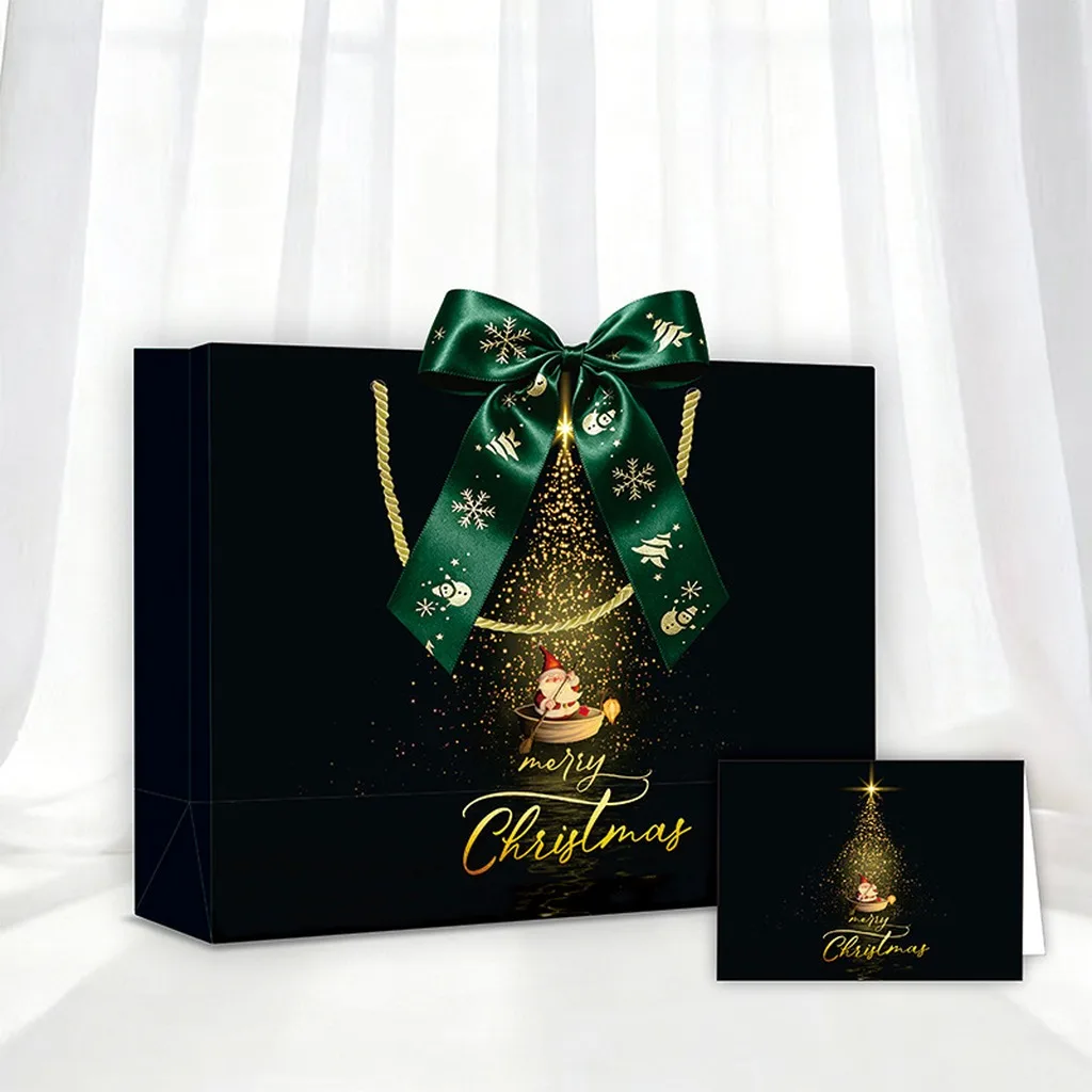 Greeting Card Gift Bag Multiple Colors Christmas Gift Bag Holiday Gift Bag Delicate For Christmas Parties Holiday Gifting