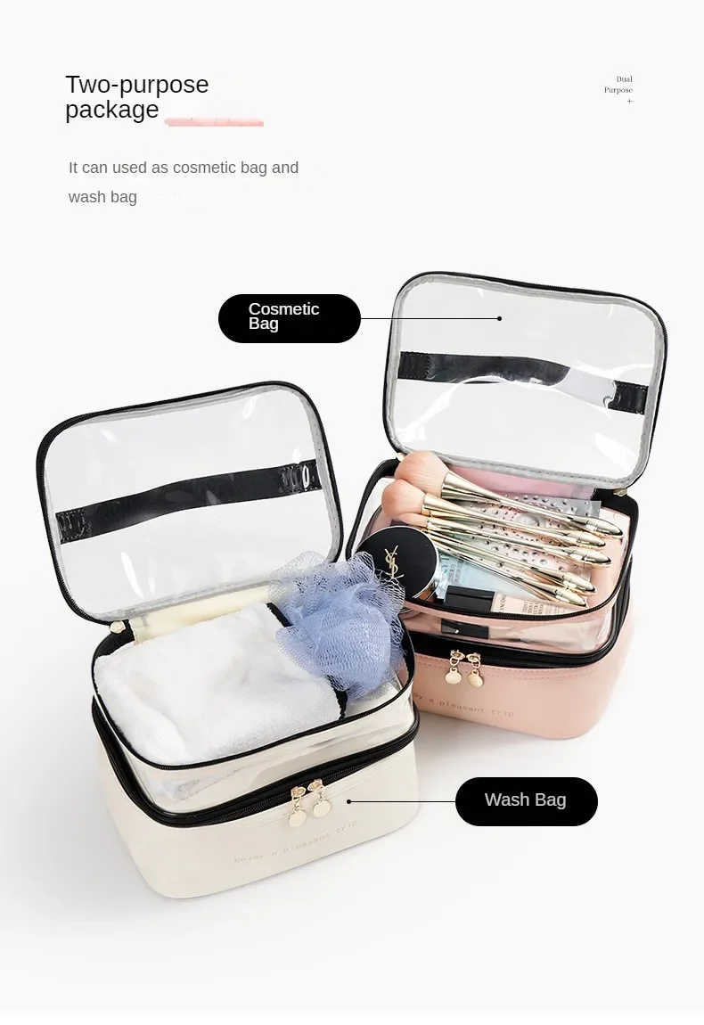 Portable Women Makeup Bag Travel Toiletries Organizer Storage Cosmetic Bag Waterproof Make Up Cases Zipper Wash Beauty Pouch