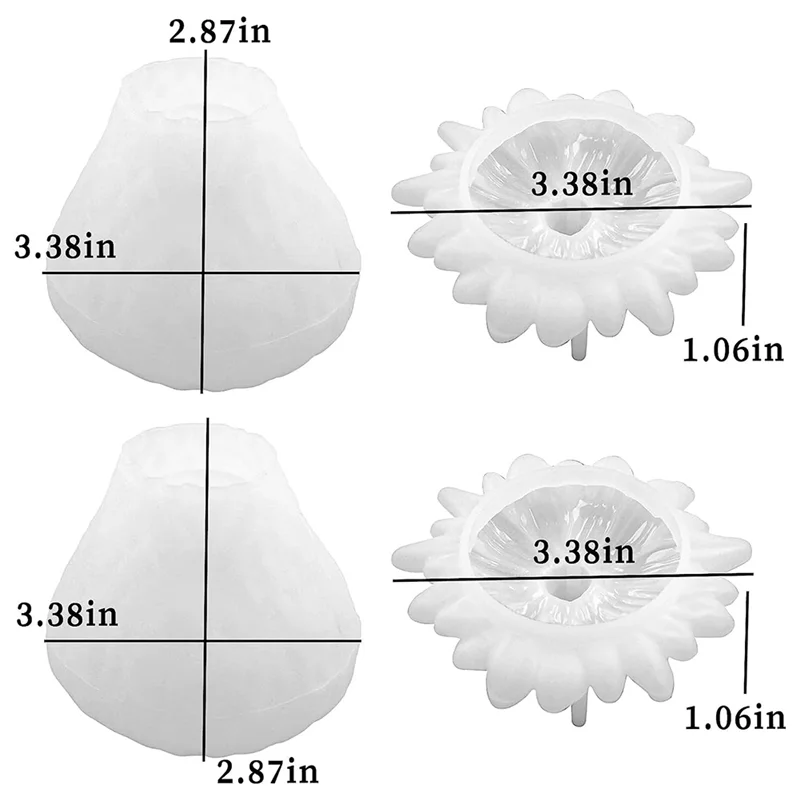 2PCS Strawberry Jar Resin Mold with Lids,Cute Storage Jar Silicone Mold for Epoxy Resin,Trinket Box Container Resin