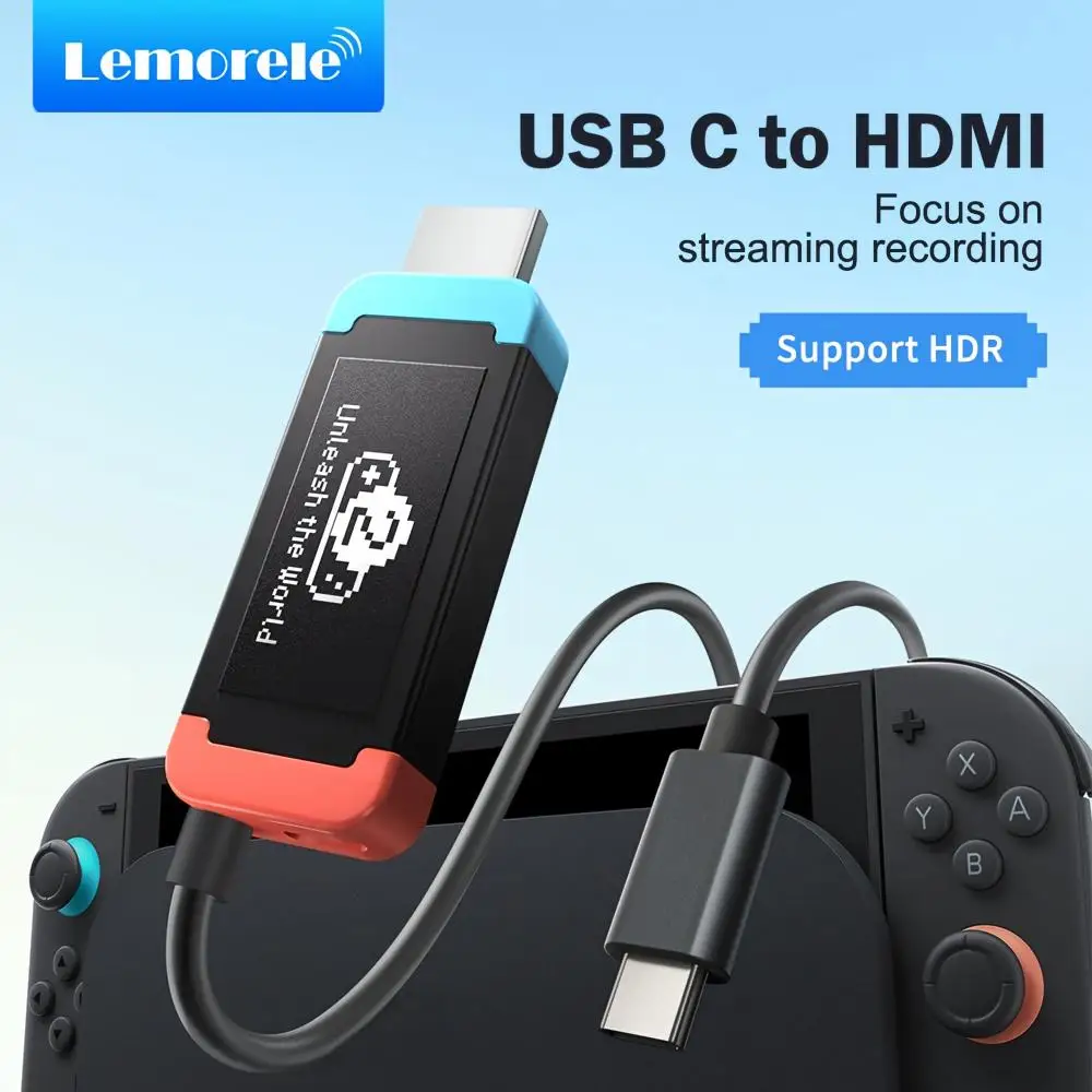 Lemorele L100 2m 4K 60Hz USB-C zu HDMI Adapter PD 100W HDMI Typ C zu Projektionskabel Videokabel für Video-Konvertierungsadapter