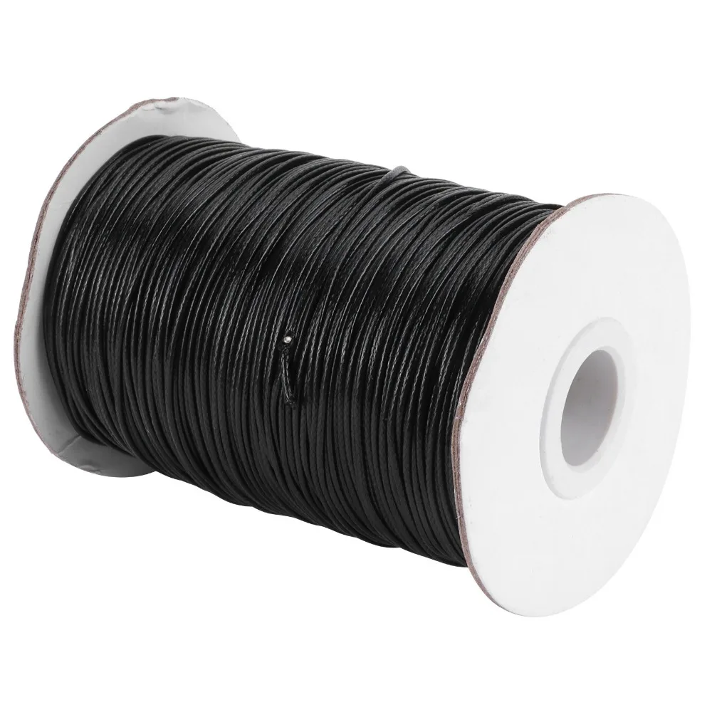 Versatile 1mm Thickness Waxed Cord 160M Length Flexible Beading Thread Macrame Rope DIY