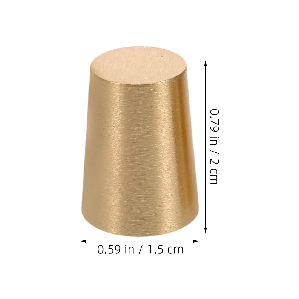 8Pcs Brass Foot Pads Furniture Legs Cone Shaped Tray Riser Anti Skid Protective Floor Protectors for Cabinets Jewelry Trays