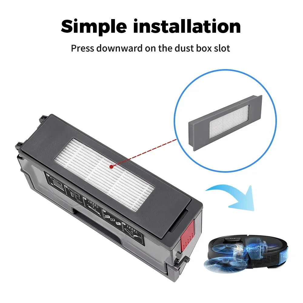 Accessori per aspirapolvere per ECOVACS Deebot T8 AIVI/T8 PURE T9 AIVI N8 Pro Spazzola laterale, Spazzola principale, Filtro, Sacchetto per la polvere, Filtro HEPA