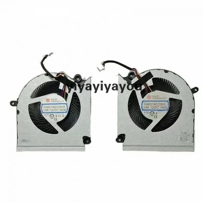 N538 N539 Laptop CPU GPU Cooling Fan For MSI Vector 16 HX AI A13VHG A14VFG A14VGG VHG VIG MS-15M3 15M4 PABD1A010SHR PABD1A010SHL