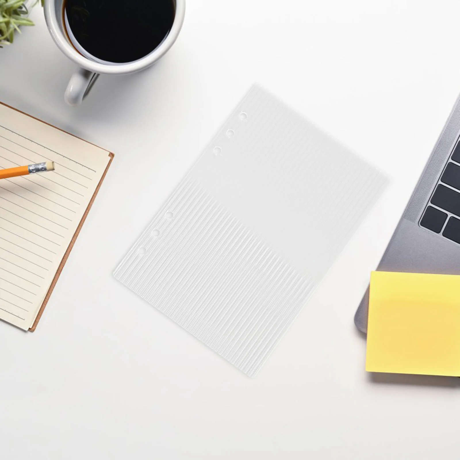 Raccoglitore in acrilico trasparente Copertina per notebook Raccoglitore a 6 anelli A5 Copertina a strisce trasparenti Diario Piccolo diario Planner Blocco note Copertina Memo Pad Shell