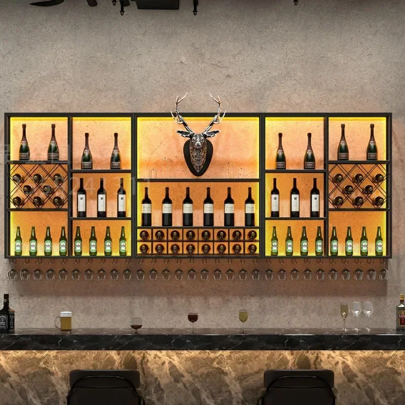 Industrial Glass Cabinet for Bar Sturdy Construction Stable Structure Scratch Resistant Durable Build Easy to Clean