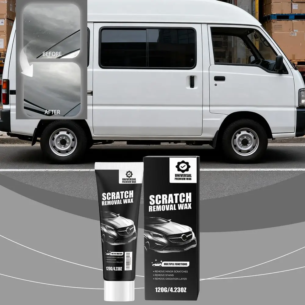 Car Scratch Removal Wax Hydrophobic Gloss Car Scuff Removal Car Scratch Repair Kit Sponge Towel Anti-Scratch Car Polishing Wax