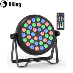 U`King LED Par Lights With 36x0.5W RGB LEDs DJ Stage Light DMX512 Control Uplighting For DJ Disco Wedding Party Club Christmas