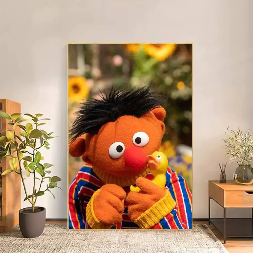 Cute cartoon S-Sesame Street Poster Versatile HD Waterproof Wall Art Self-Adhesive Decor for Any Space Ideal Gift