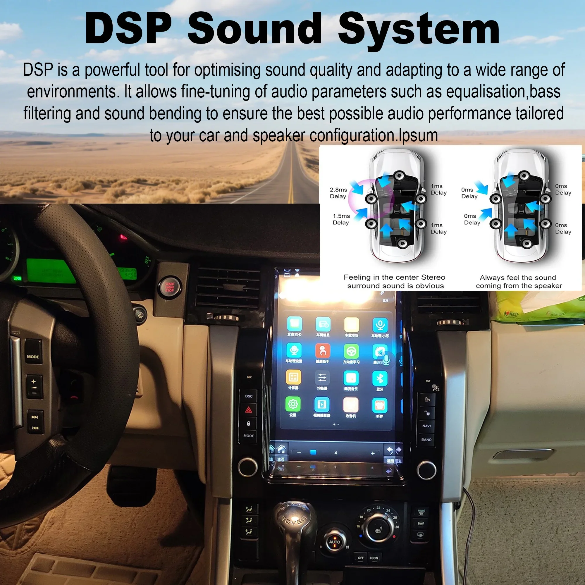Android 13 Multimedia video Player For Land Rover Range Rover Sport 2005-2009 Wireless CarPlay  Head Unit Touch Screen Stereo