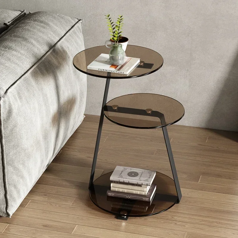 

Sofa Glass Side Living Room Stone Plate Corner Side Coffee Table Bedroom Bedside Creative Table