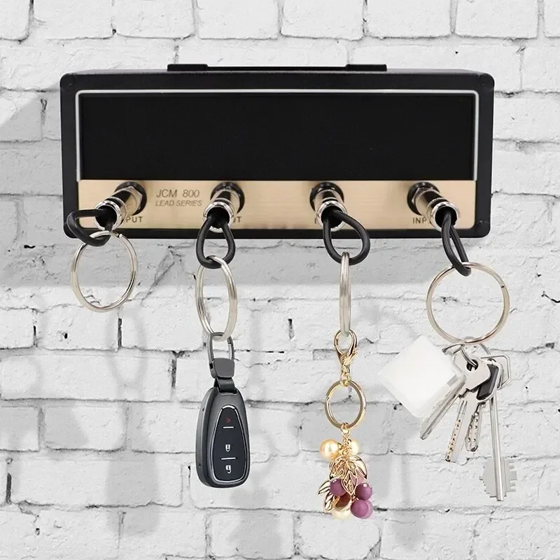 Key Storage Holder Vintage Guitar Music Keychain Home Wall Decoration Tool Storage Key Rock Holder Gift Hallway Wall Keys Rack