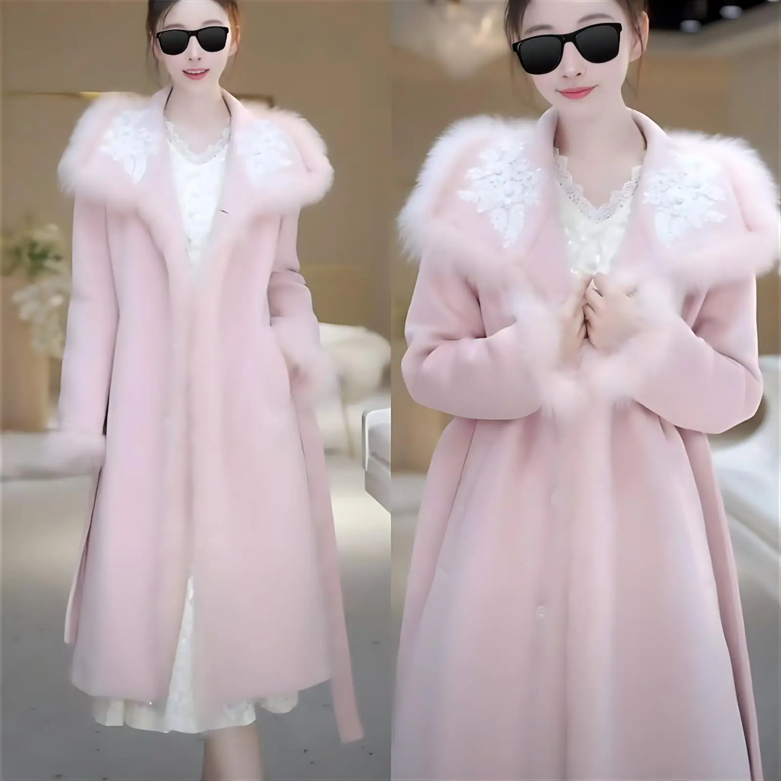 

Модное утепленное шерстяное пальто выше колена, приталенное, в китайском стиле, ветрозащитное, теплое, стильное, женская верхняя одежда