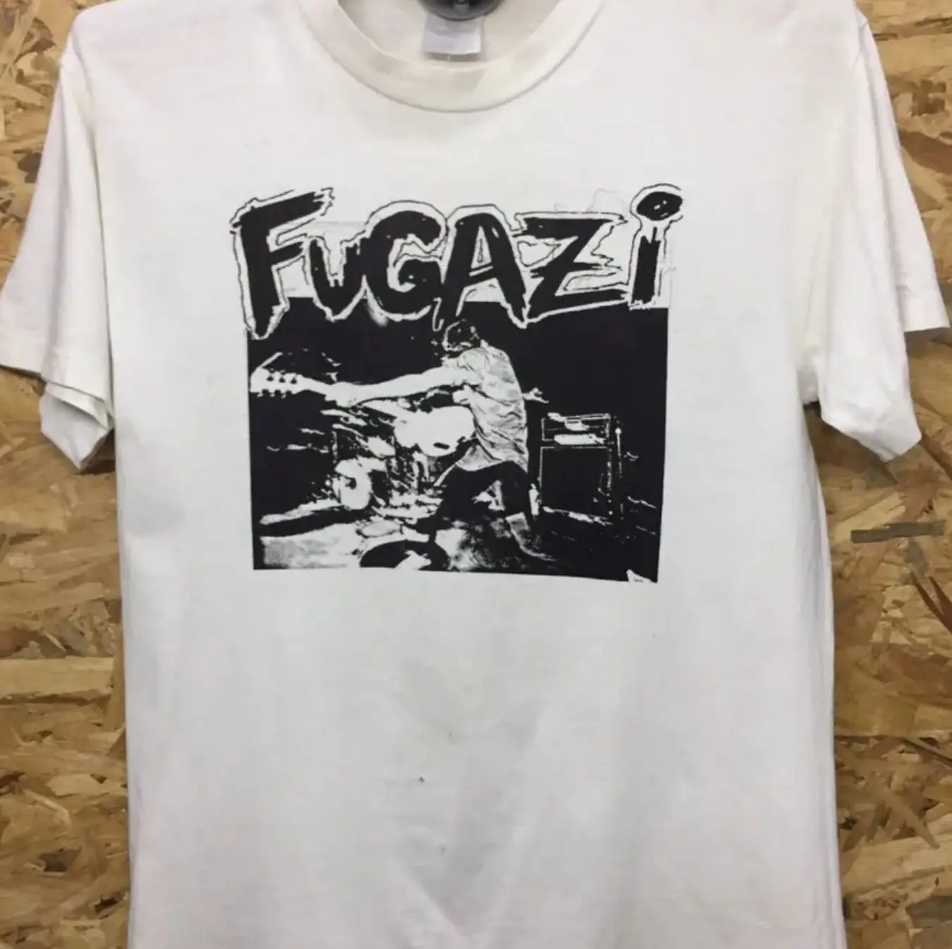 Vintage 80s Original Fugazi Band T shirt Music Style Cotton