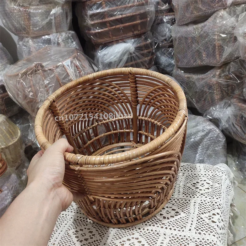 دعائم التصوير الفوتوغرافي للأطفال حديثي الولادة - كرسي سلة الروطان القديم وإكسسوارات خلفية صور السرير للفتيات والفتيان #1