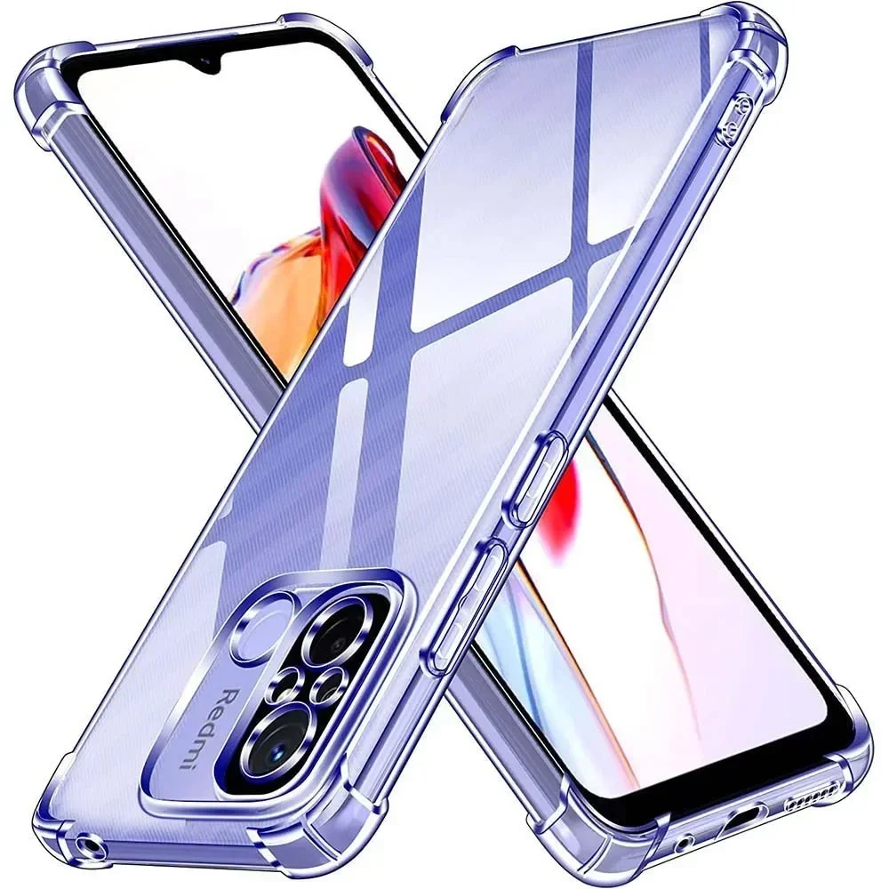 Transparent Conner Airbag Case for Redmi Note Redmi Note 13t 13R 13 Pro 13C A3 Mi Xiaomi Poco M6 Pro Clear Sillion TPU Cover