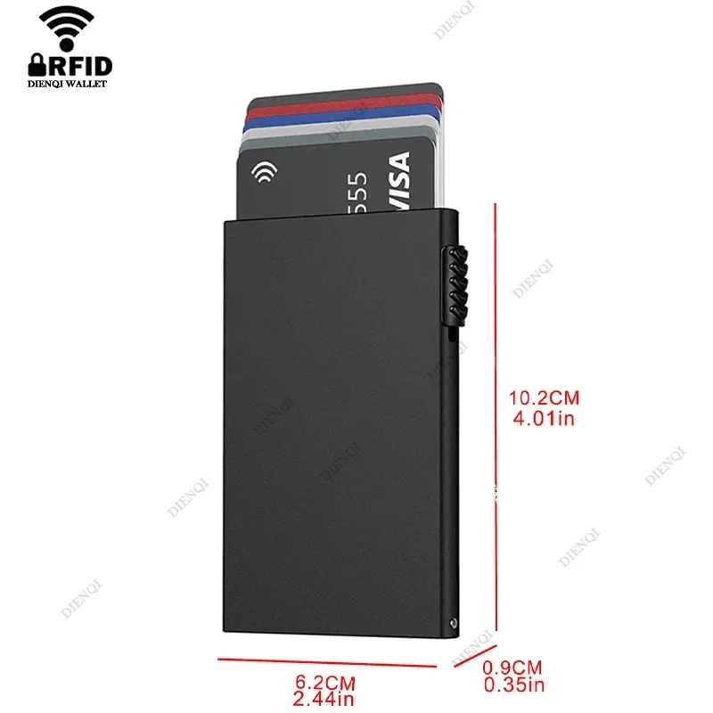 Rfid Business Credit Card Holders Anti-theft Wallets Men Women Luxury Metal Bank Cardholder Box Mini VIsit Card Holders for Men