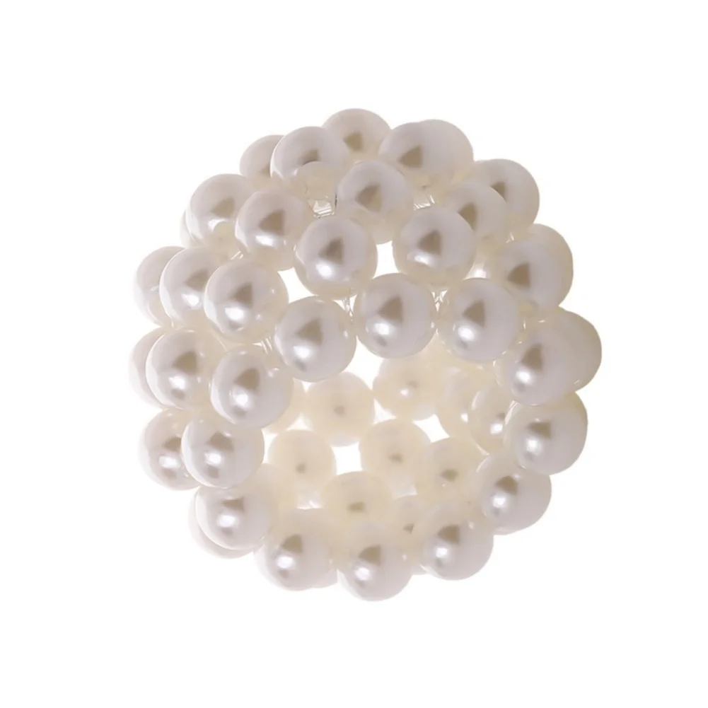 Rustic-Luxury Napkin Ring with Hand-Finished Pearl Weave for Banquet For Hotel and Elevated Home Dining Tables