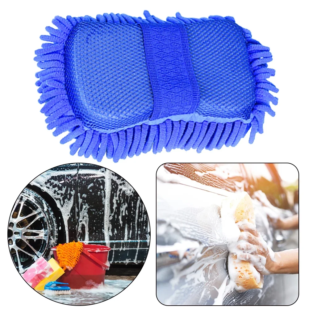 Microfiber Car Wash Brush Care Washing Brush Pad Large Size Sponge Brushe Dusting Detailing Washing Sponge For Car Cleaning Tool