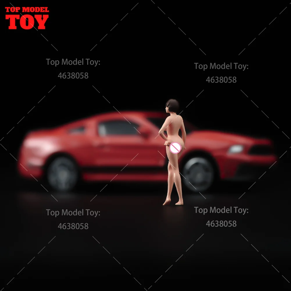 Painted Miniatures 1/64 1/43 1/87 Short Hair Beauty Naked Girl Female Scene Figure Dolls Unpainted Model For Cars Vehicles